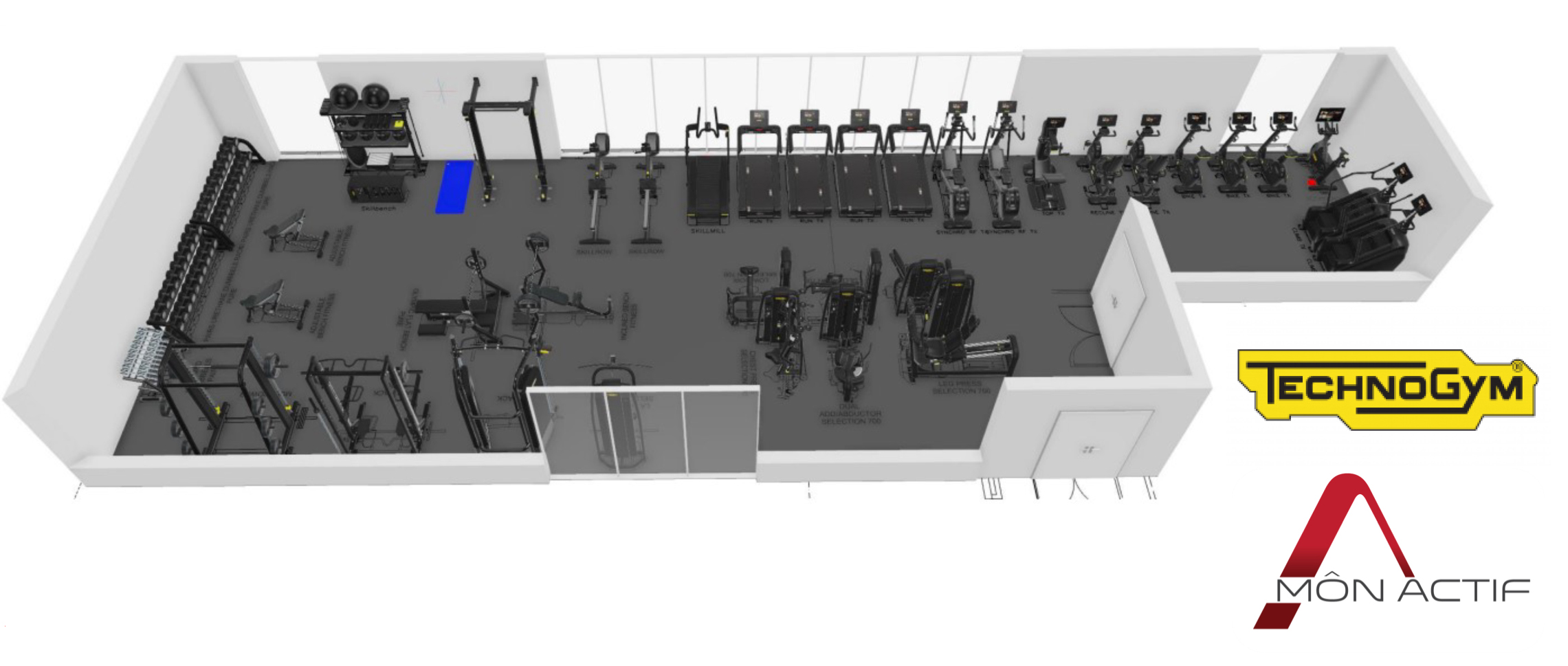 3D visual of the David Hughes gym