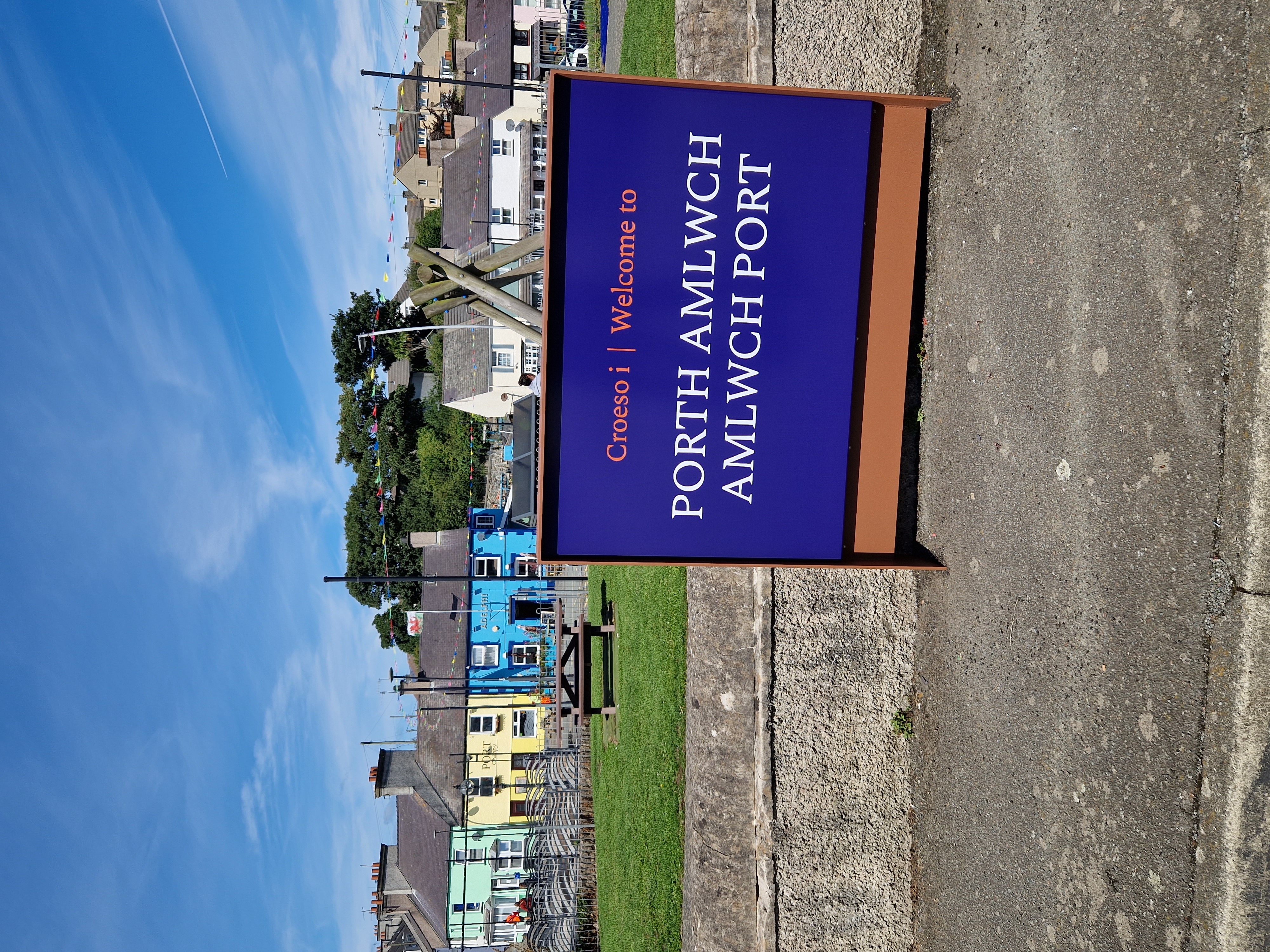 A welcome sign in Amlwch, Anglesey