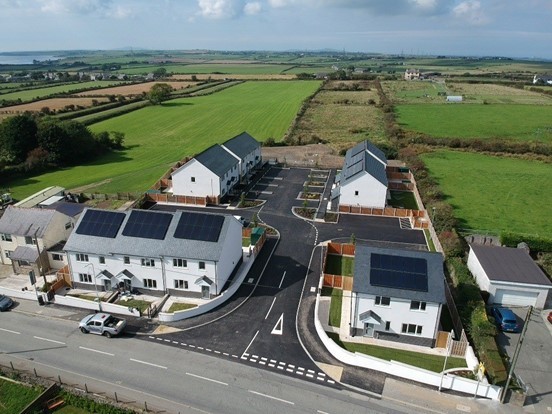 Examples of recent developments of quality and affordable homes in Rhosybol and Llanfachraeth.