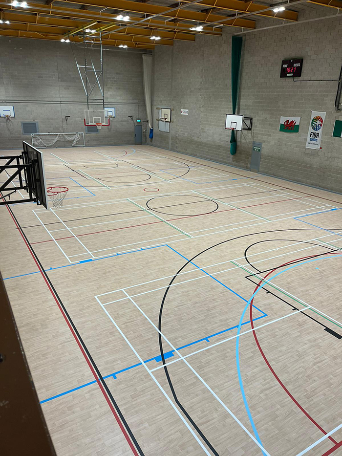 Holyhead leisure centre has had a brand new floor in the main hall