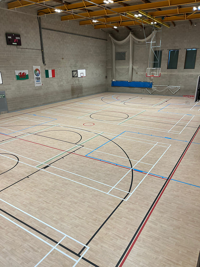 Holyhead leisure centre has had a brand new floor in the main hall